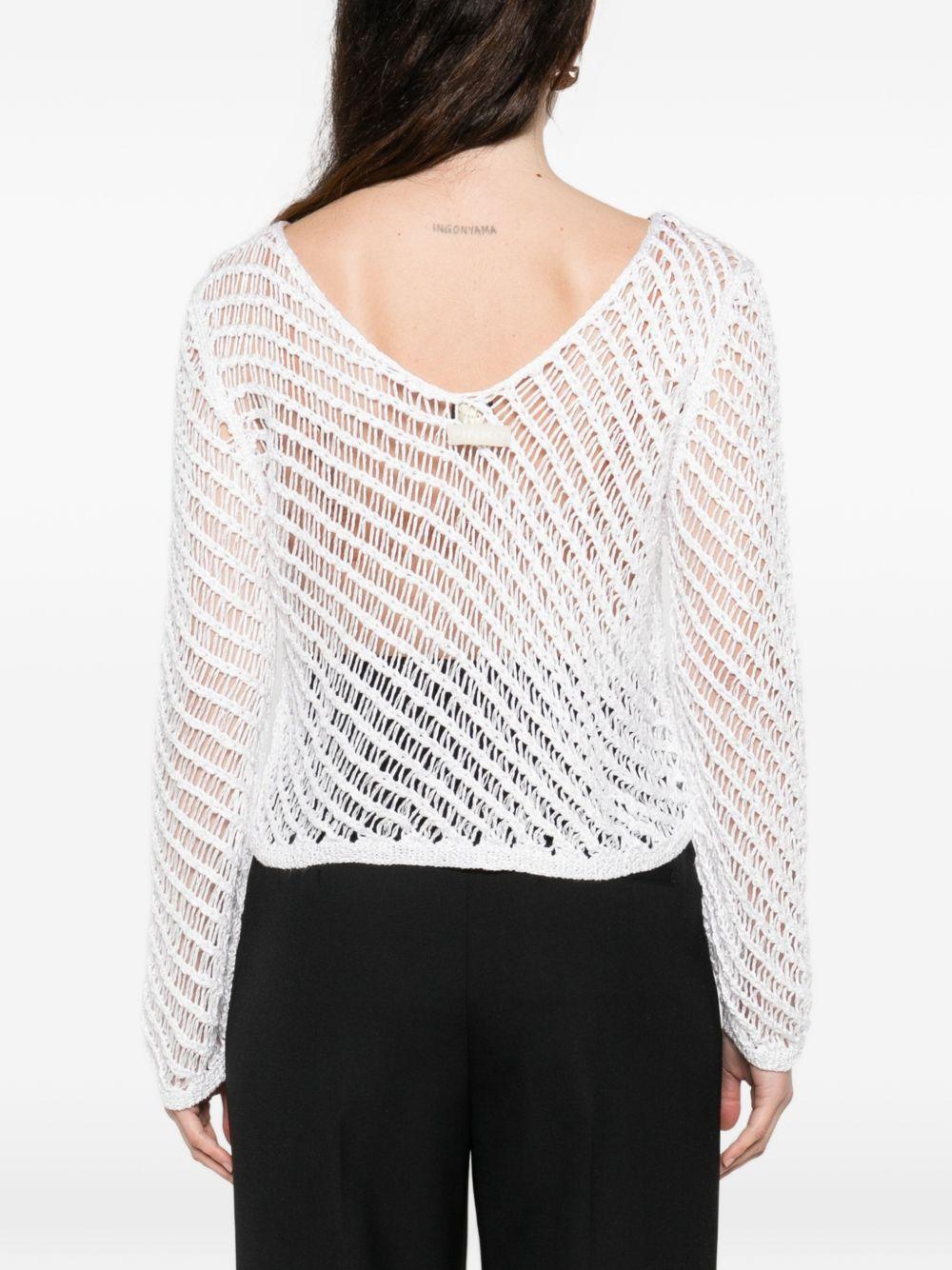 pinko sweaters bianco silver pl vi - women
