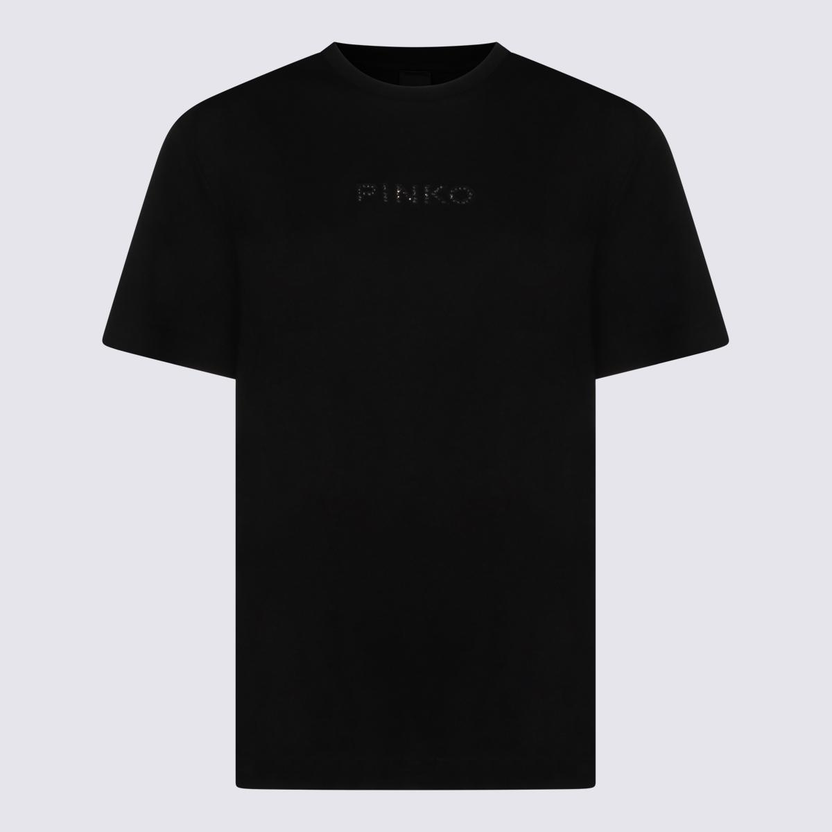 pinko t-shirts and polos black _100 % co - women