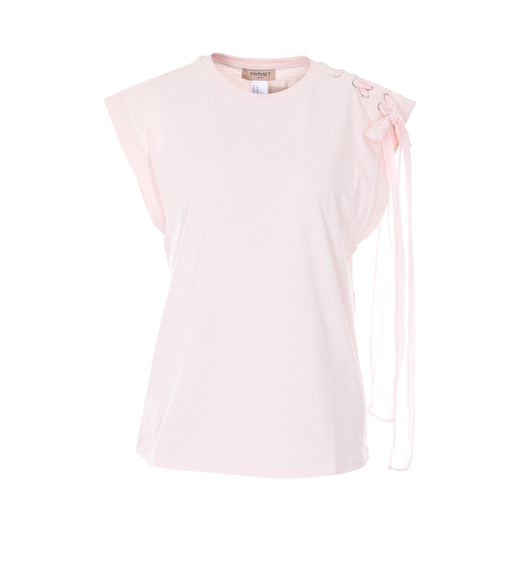 pinko t-shirts and polos pink viscose - women
