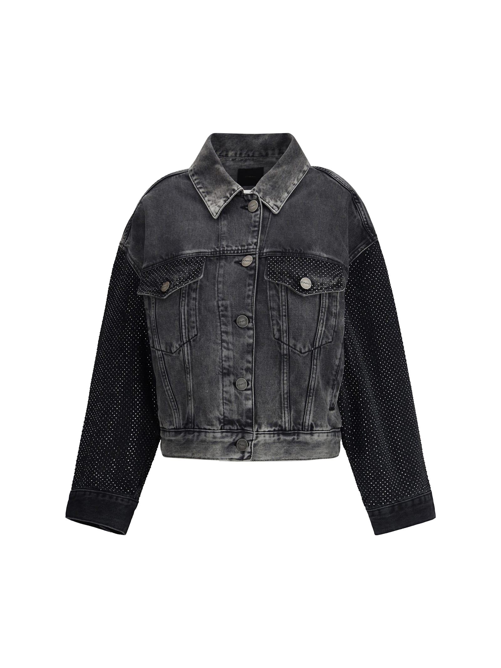 pinko the trucker jacket with mini studs