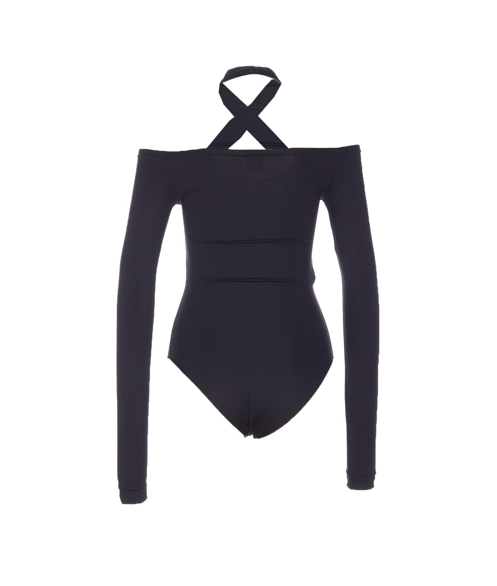 pinko top black nylon elastane - women