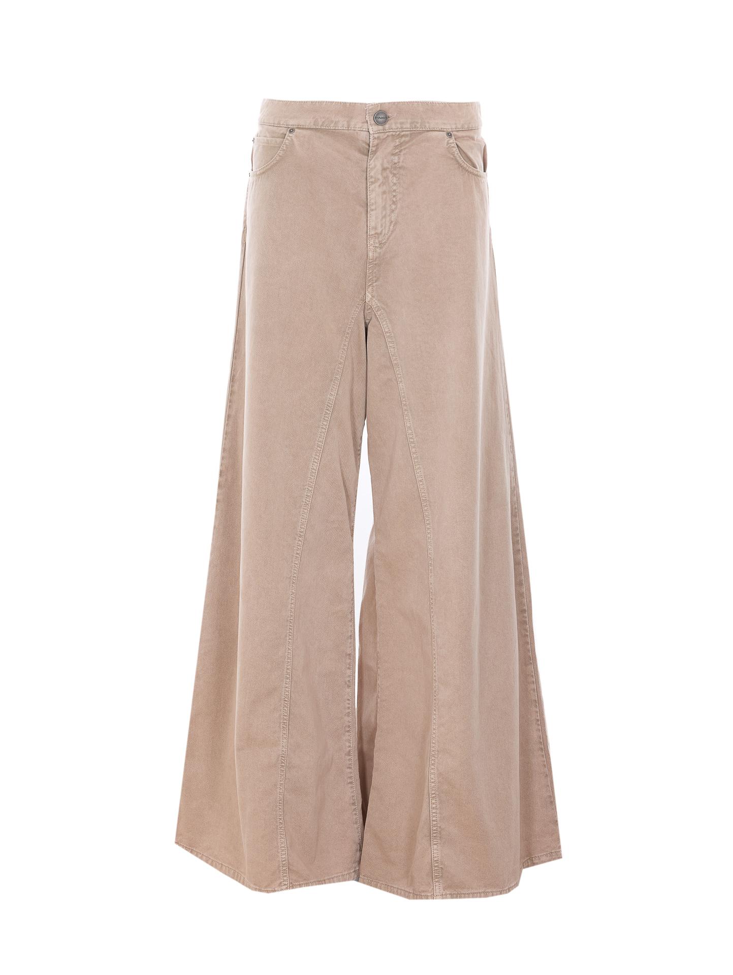 pinko trousers beige cotton - women