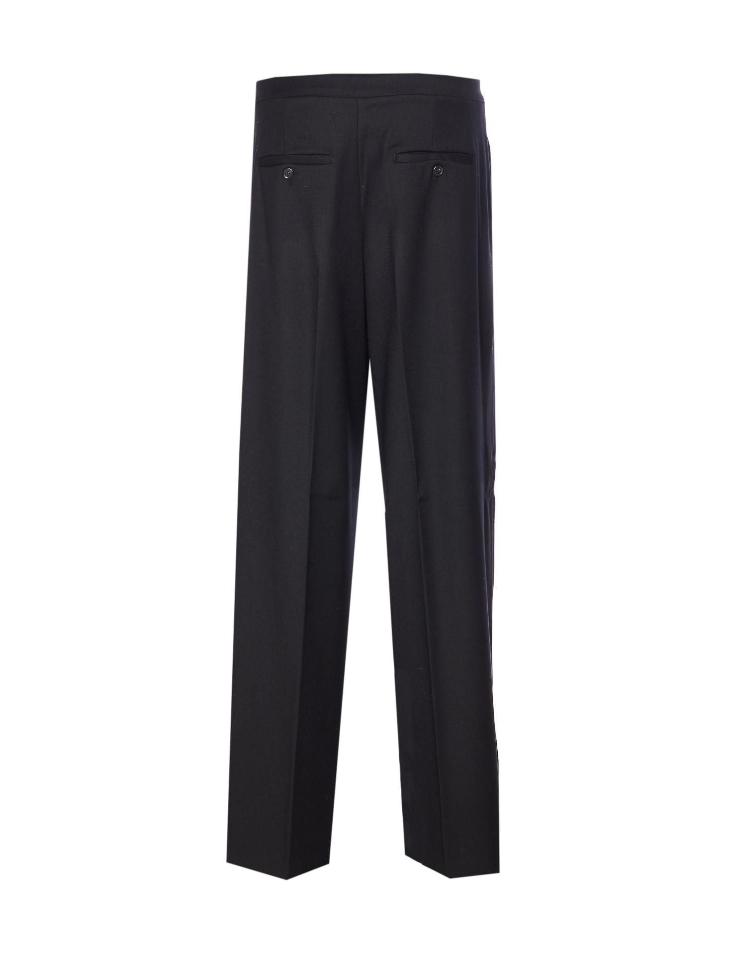 pinko trousers black wool - women