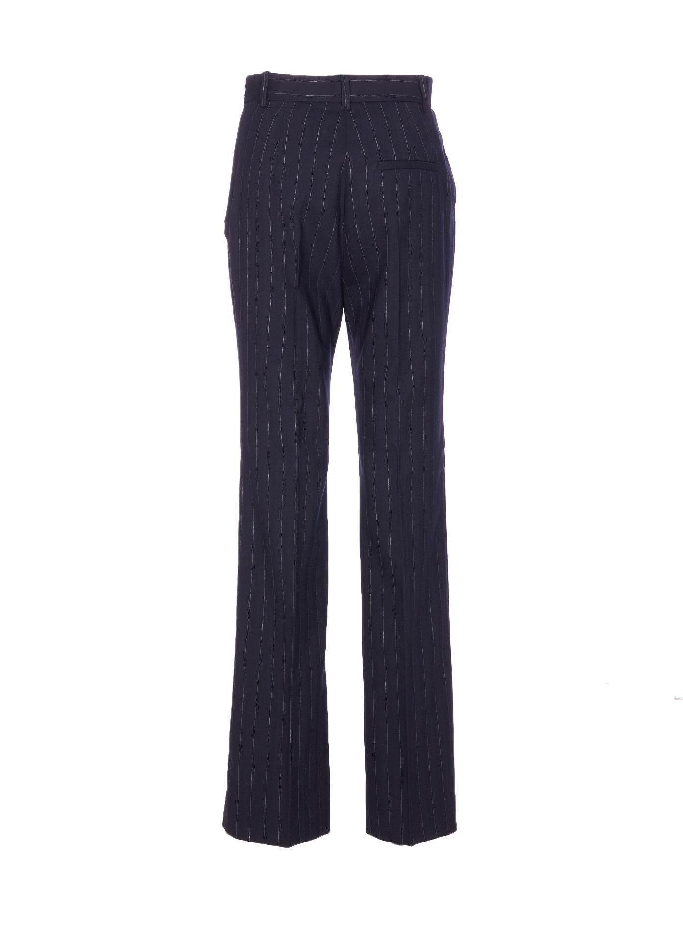 pinko trousers blue polyester - women