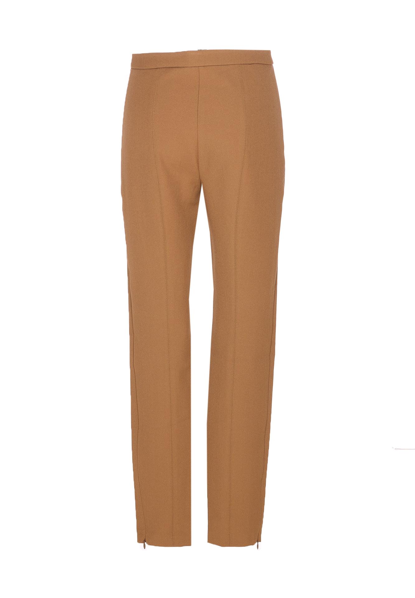 pinko trousers brown polyester - women