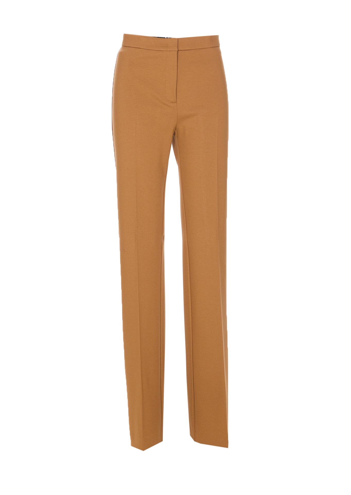 pinko trousers brown viscose - women