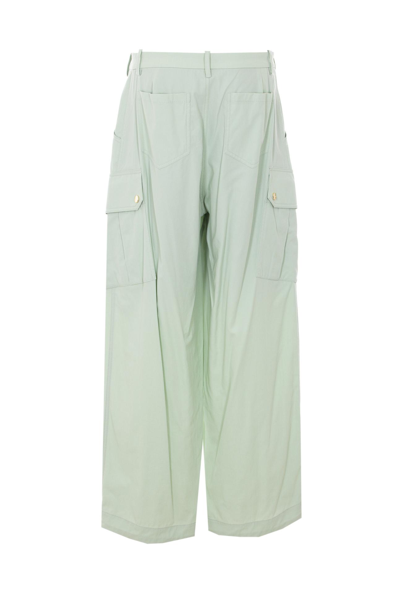 pinko trousers green cotton - women
