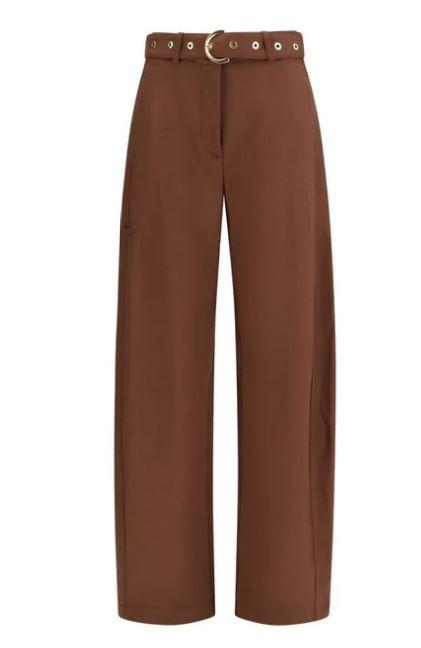 pinko trousers marrone terra vi pl ea - women