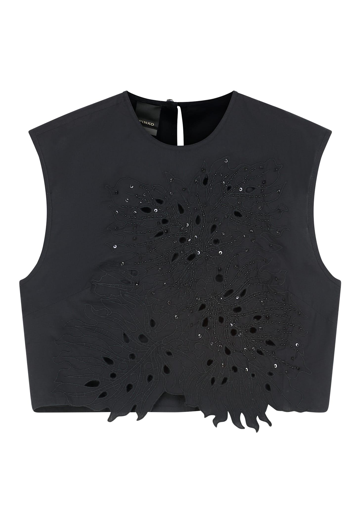 pinko true colors cotton crop top