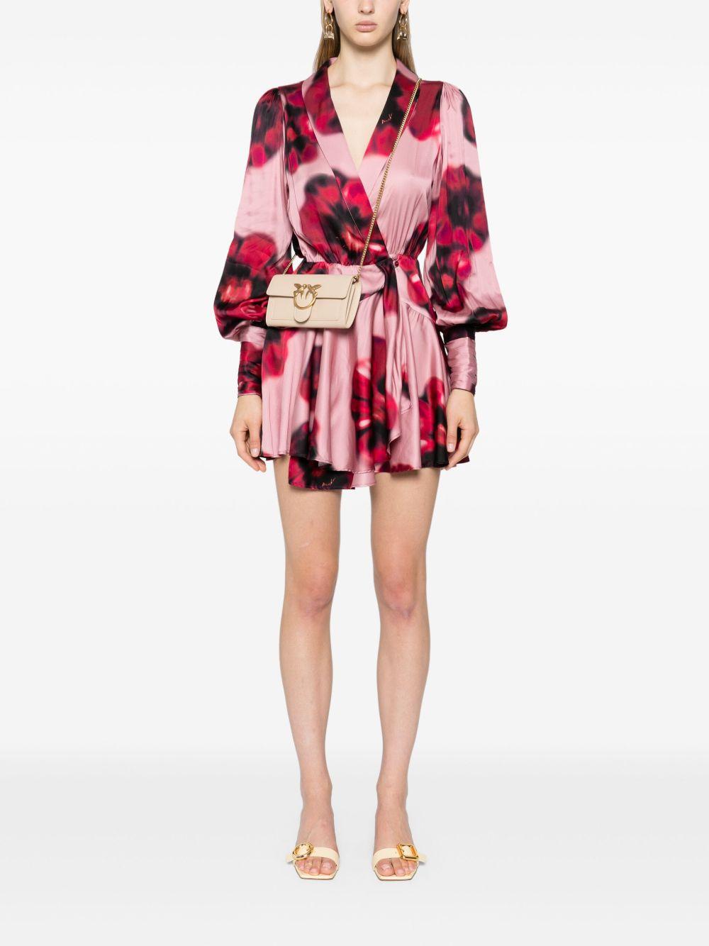 pinko wallets beige grigio lea pu - women