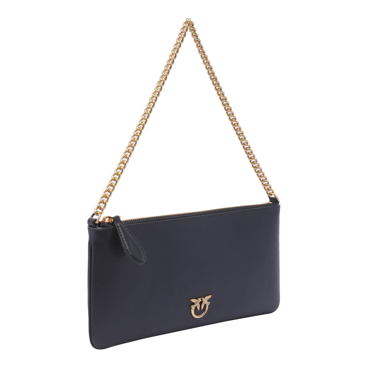 pinko wallets black calf leather - women