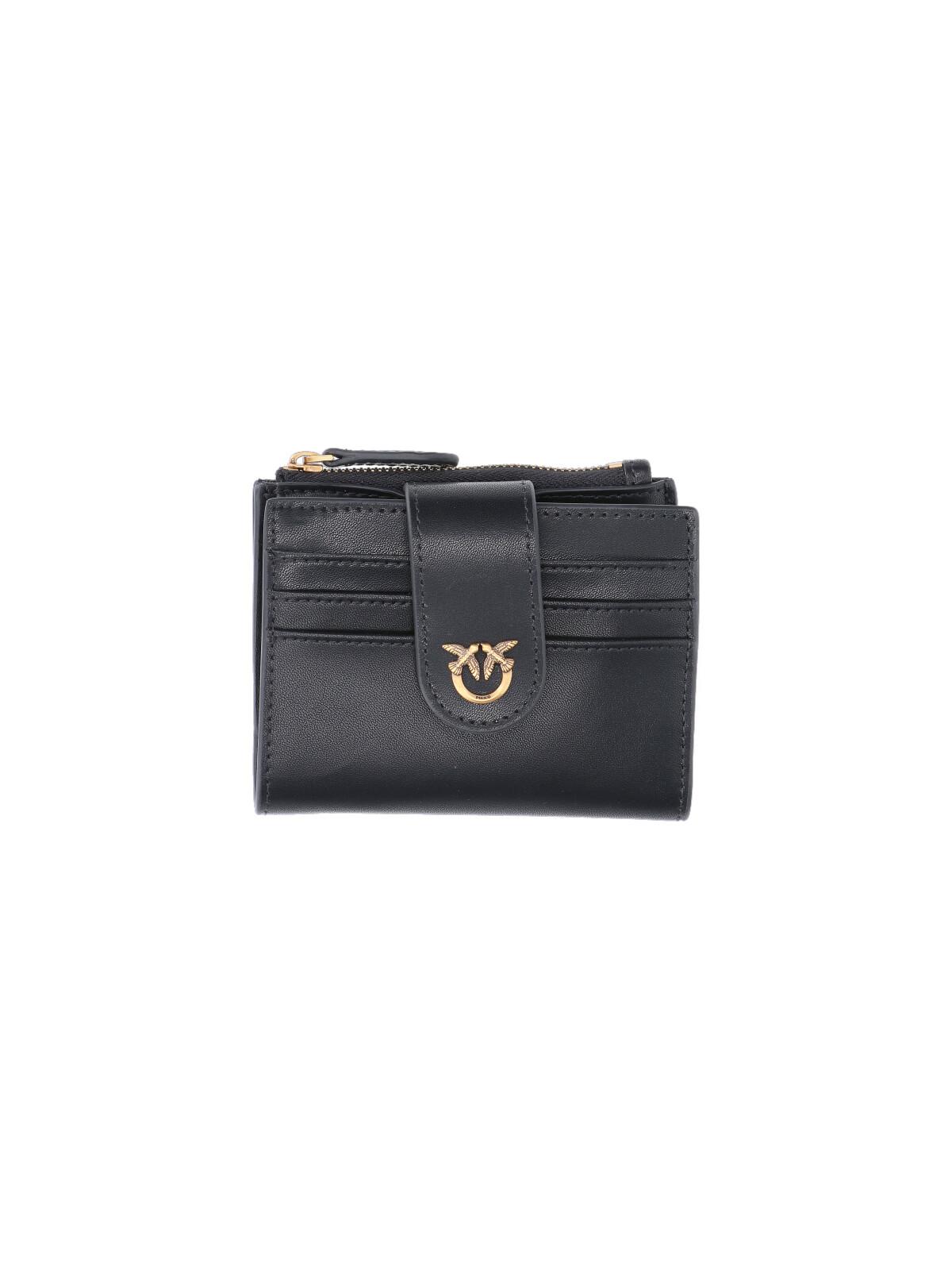 pinko wallets black leather - women