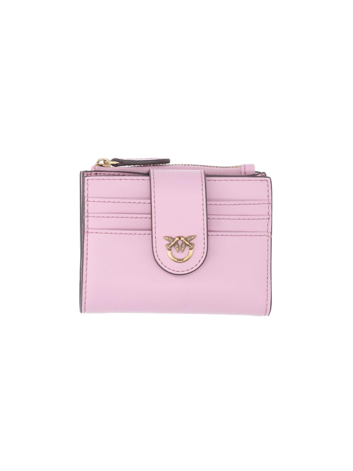 pinko wallets pink calf leather - women
