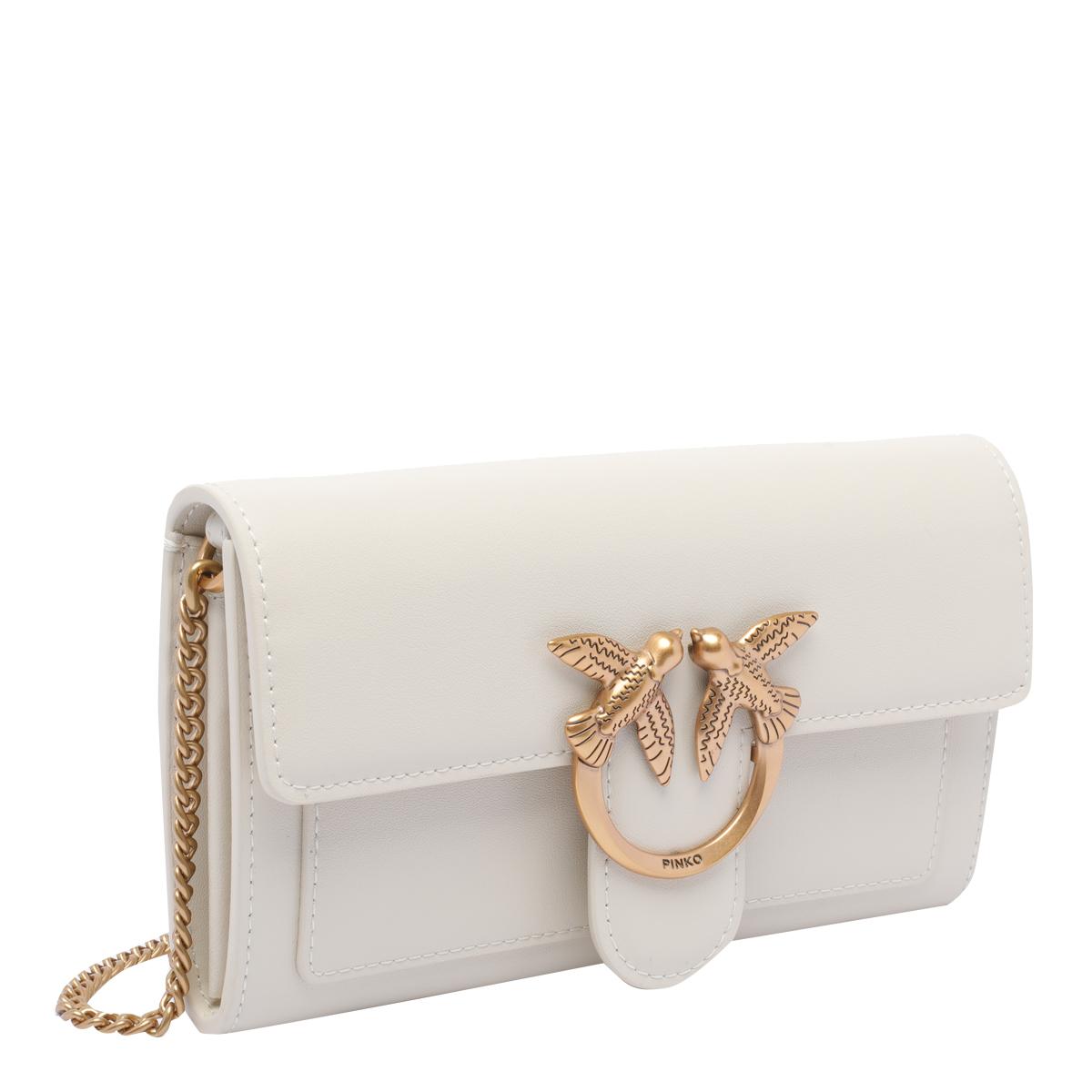 pinko wallets white calf leather - women
