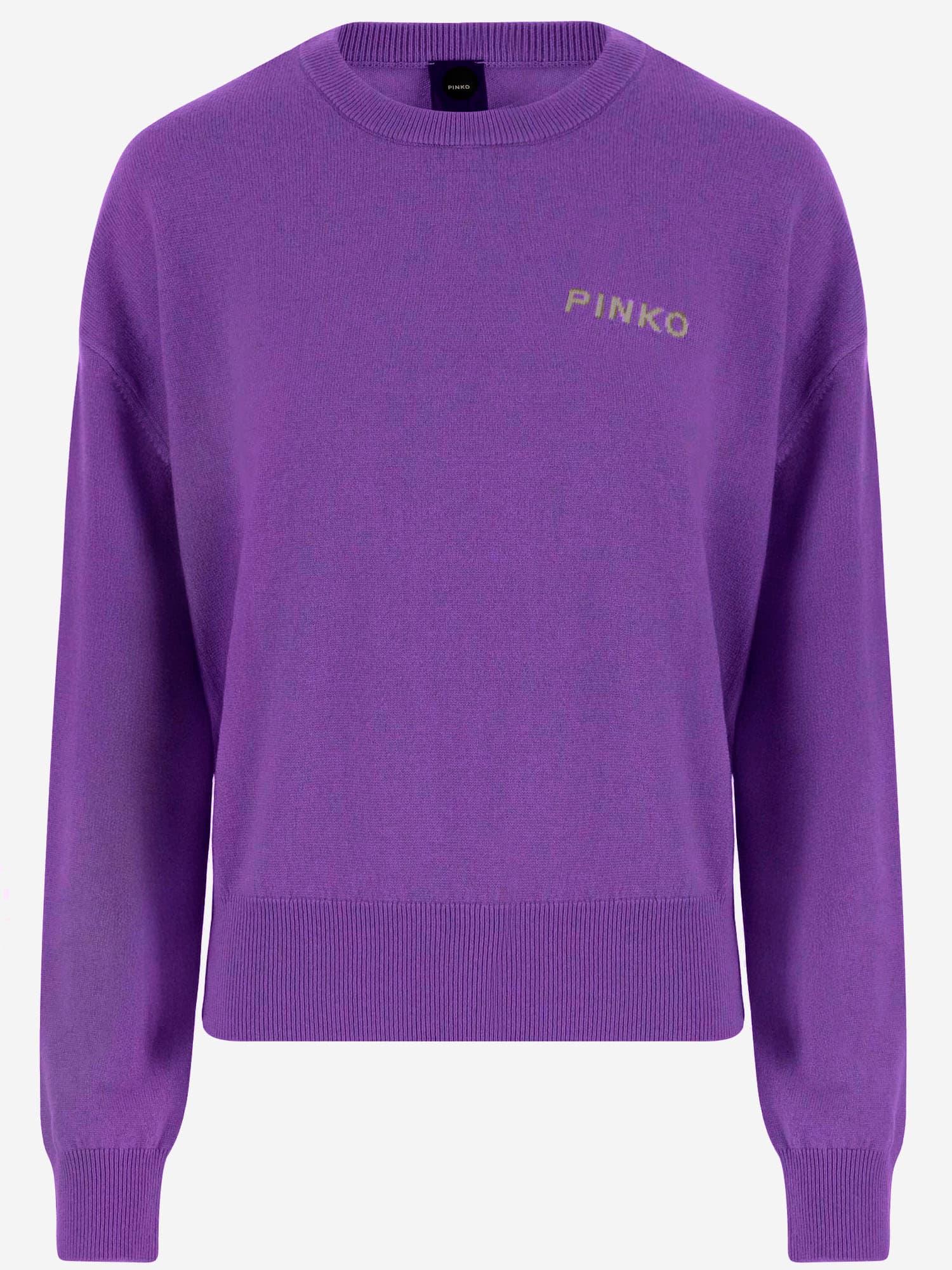 pinko wool and cashmere logo sweater