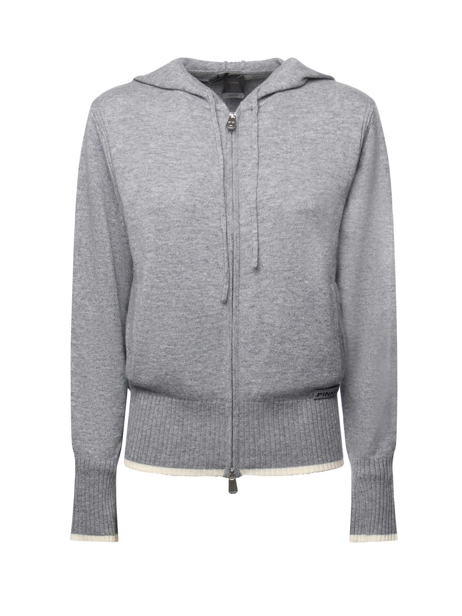 pinko wool and cashmere zip-up cardigan