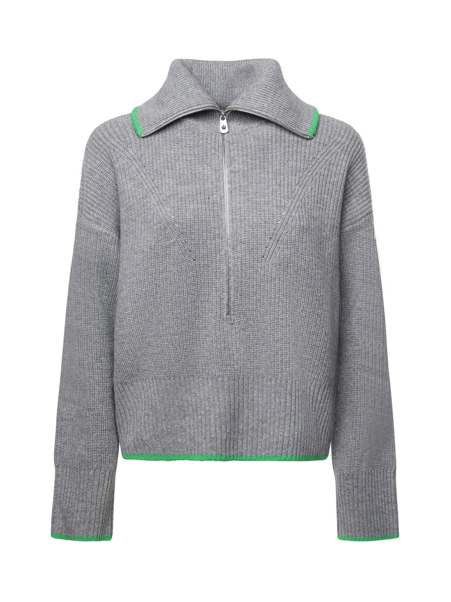 pinko wool and cashmere zip-up sweater