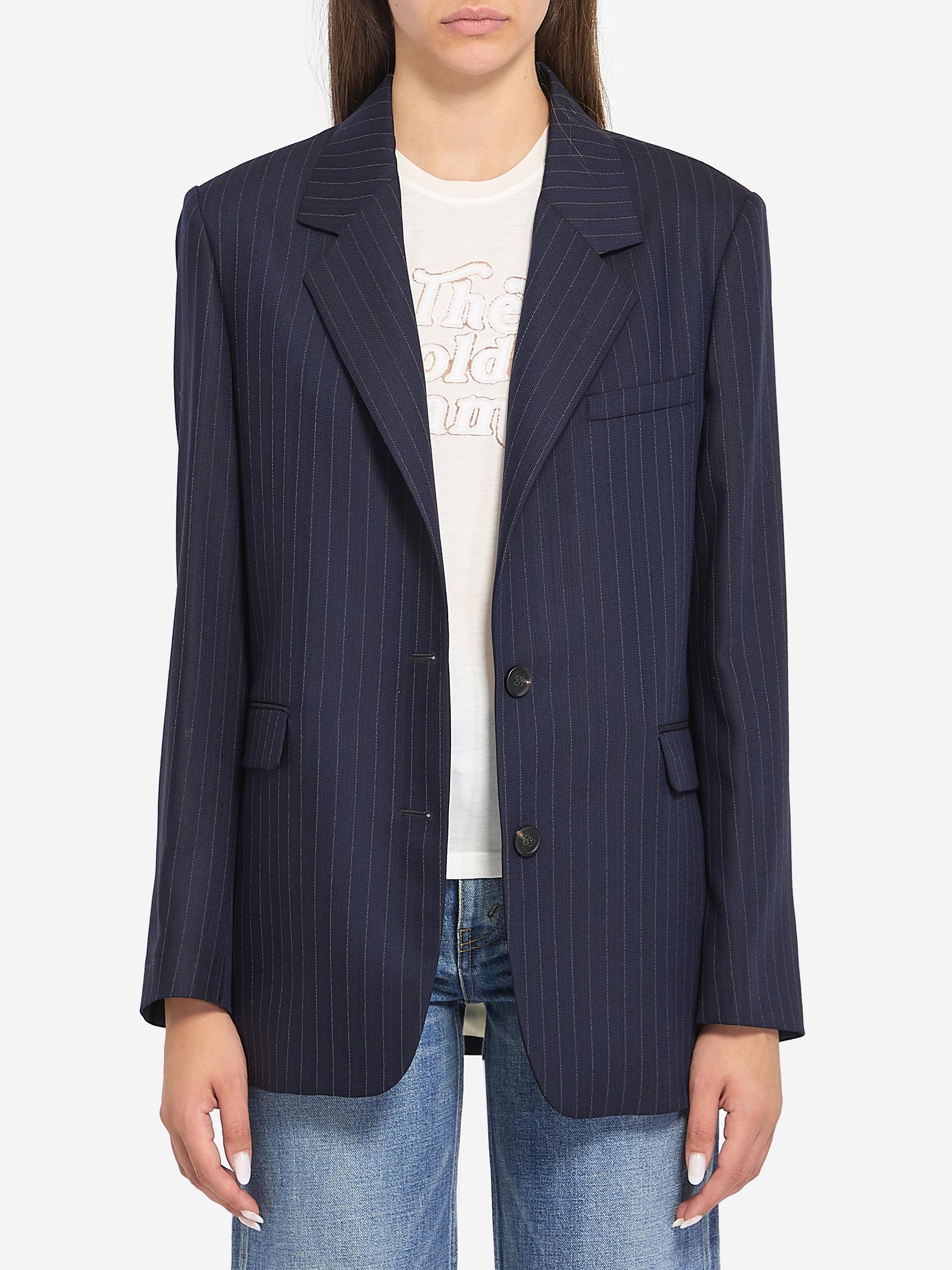 pinstripe blazer
