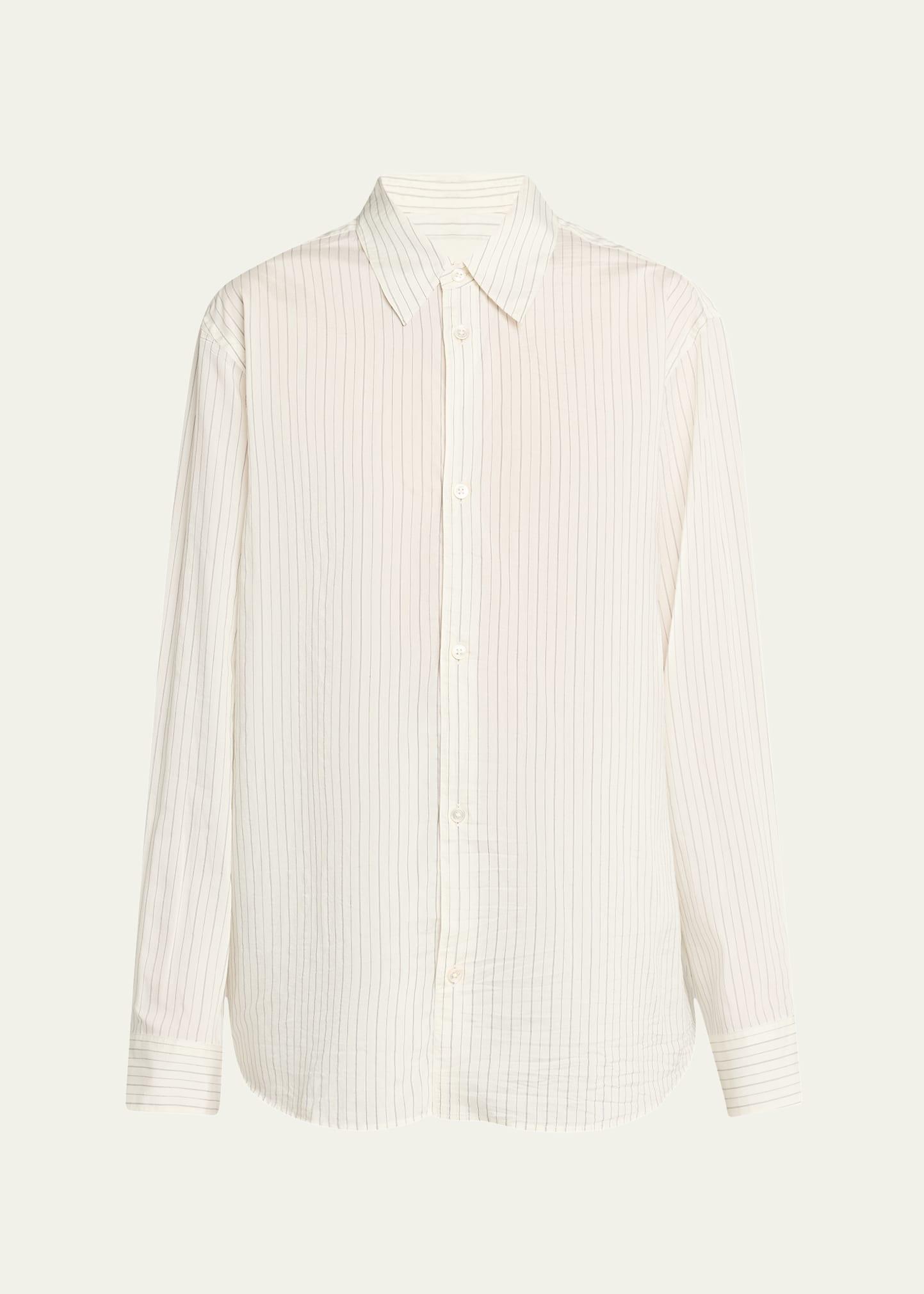 pinstripe boxy shirt