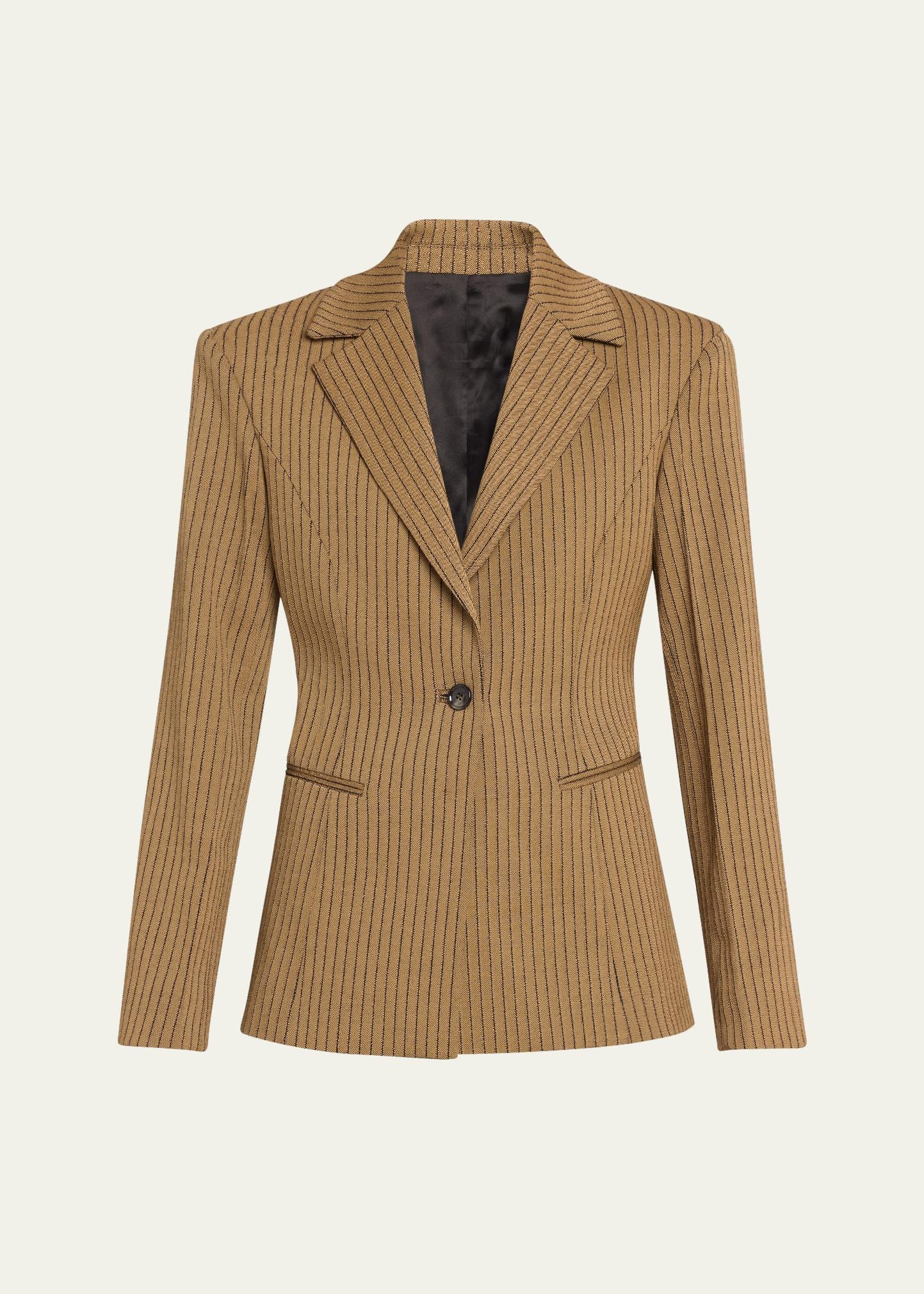 pinstripe hourglass blazer