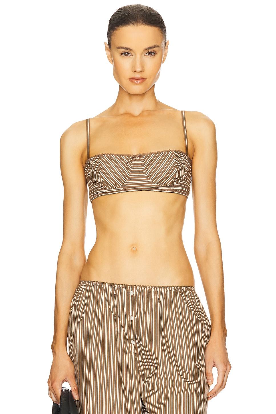 pinstripe poplin bra