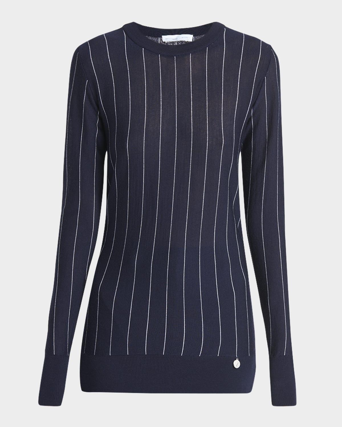 pinstripe wool sweater