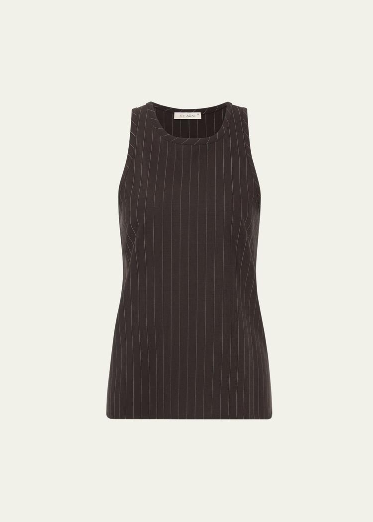 pinstripe wool tank top