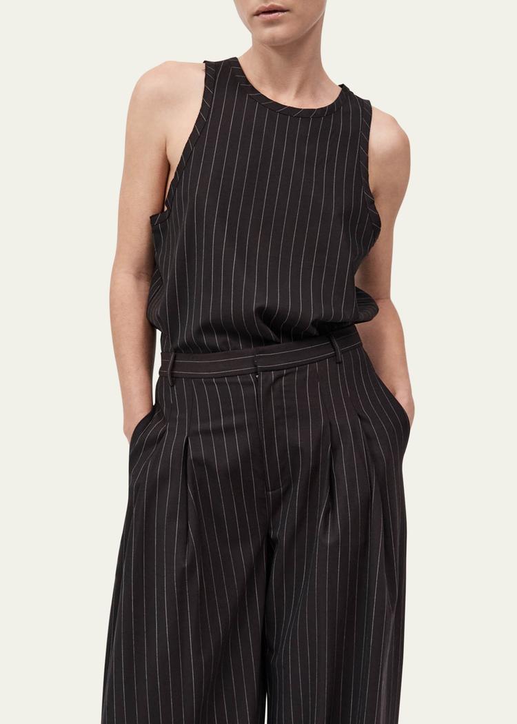 pinstripe wool tank top