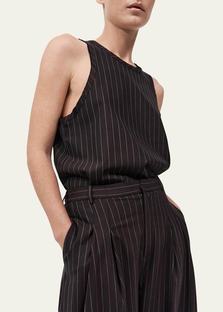 pinstripe wool tank top