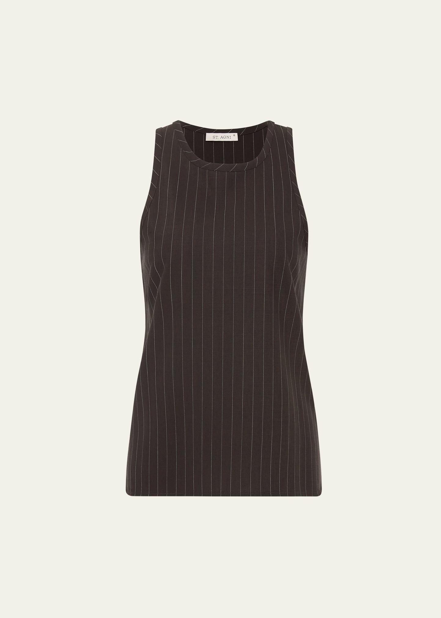 pinstripe wool tank top