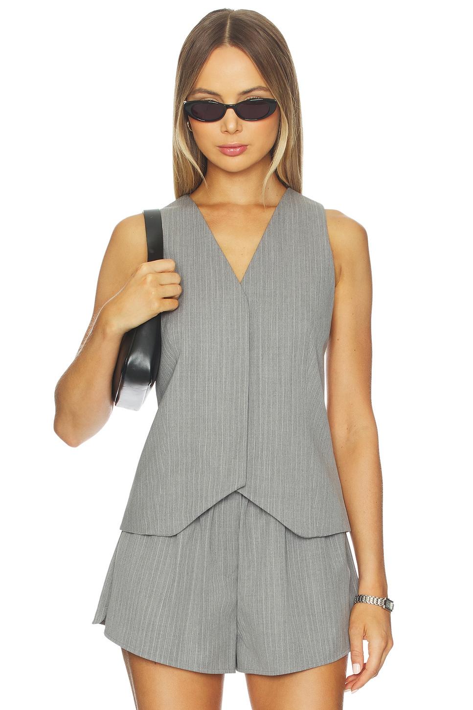 pinstripe wool vest