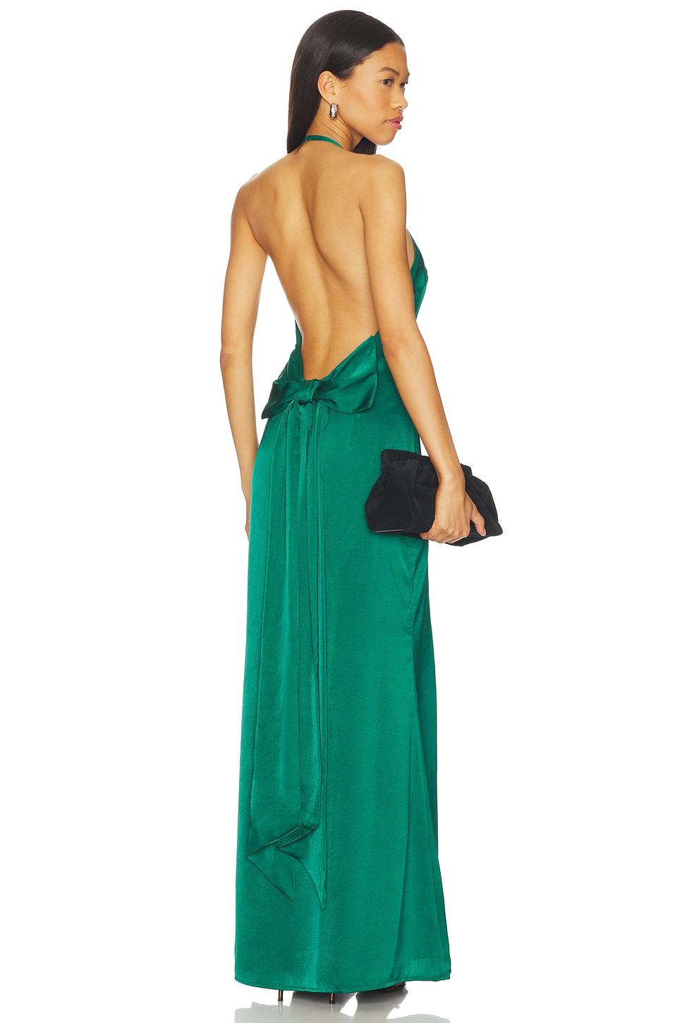 piper bow back gown