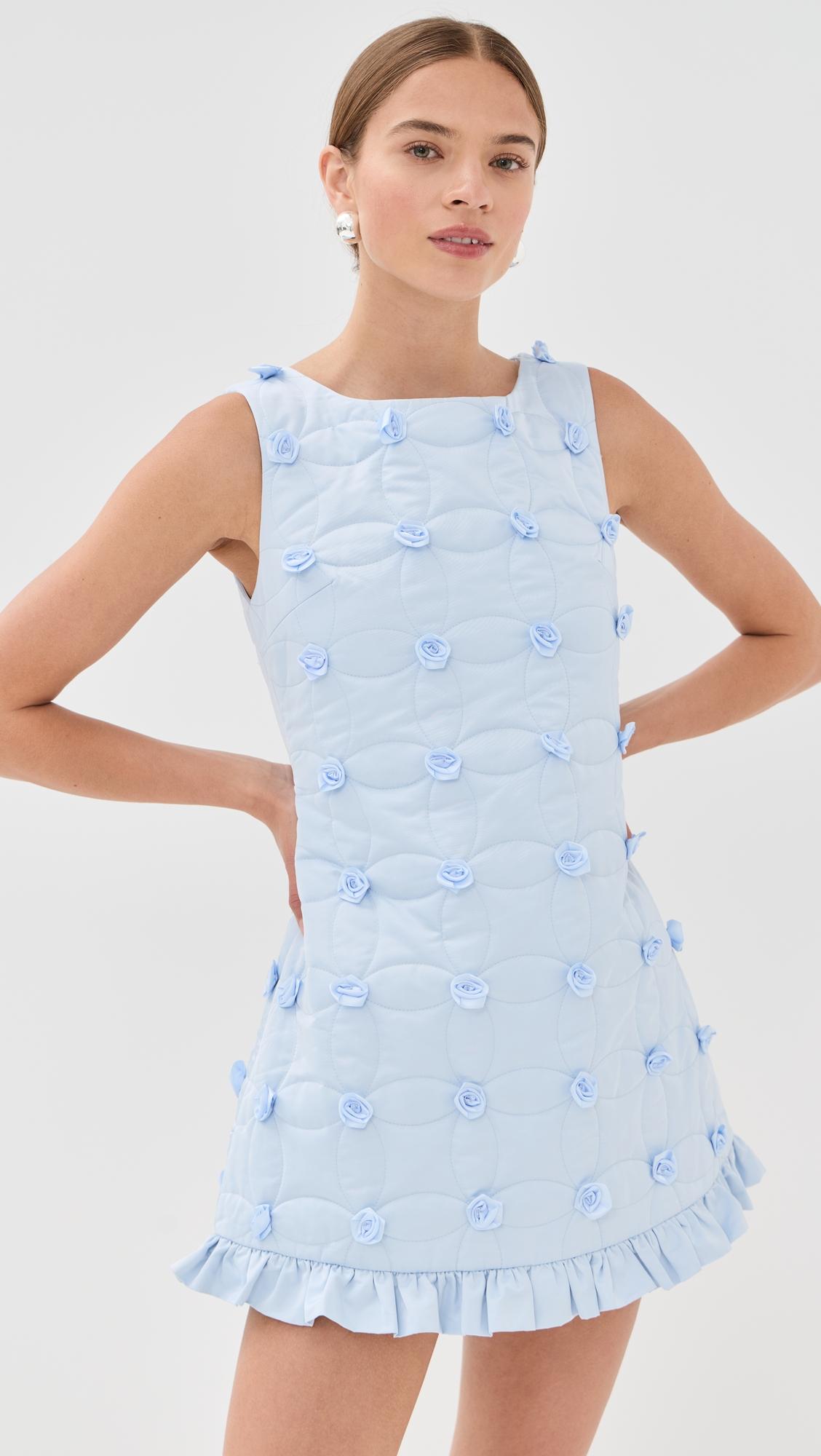 pippin quilted rosette mini dress