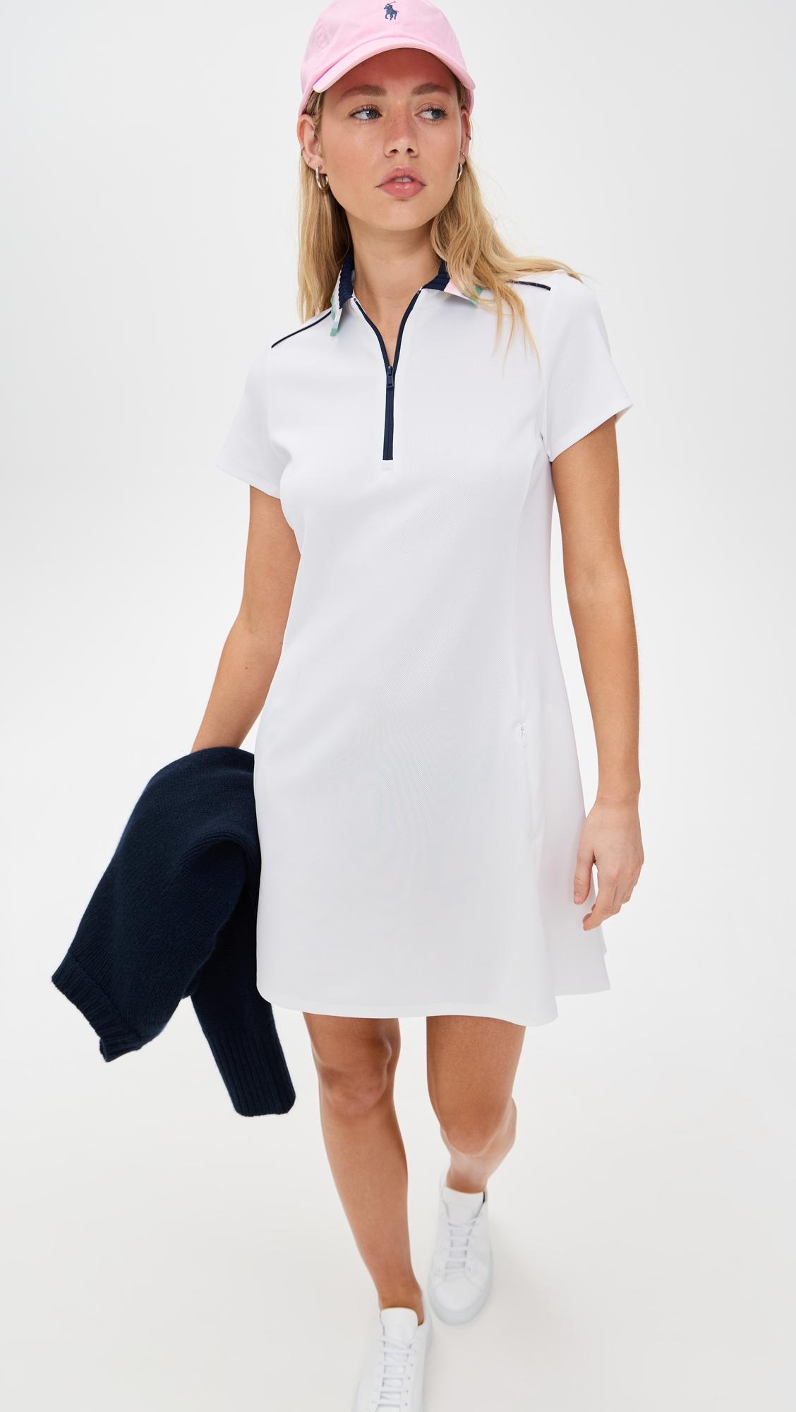 pique dress with sweater collar