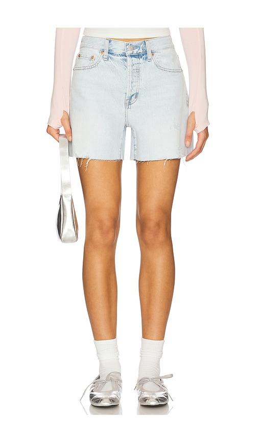 pistola andie high rise vintage cut off short in blue.