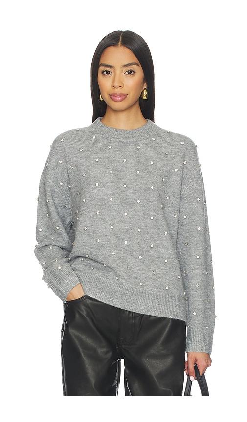 pistola aura relaxed crew neck sweater in grey.