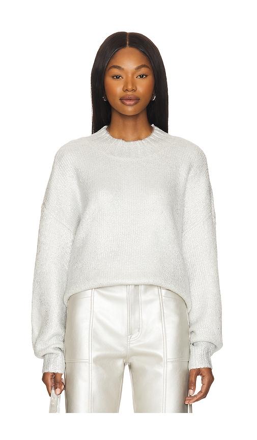 pistola carlen pullover in metallic silver.