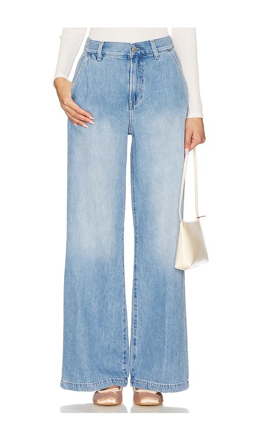 pistola dalia wide leg jeans in blue.