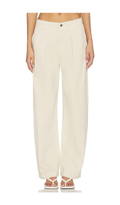 pistola eden plated barrel trouser in tan.