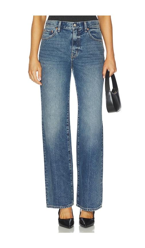 pistola hendrix high rise baggy jeans in blue.