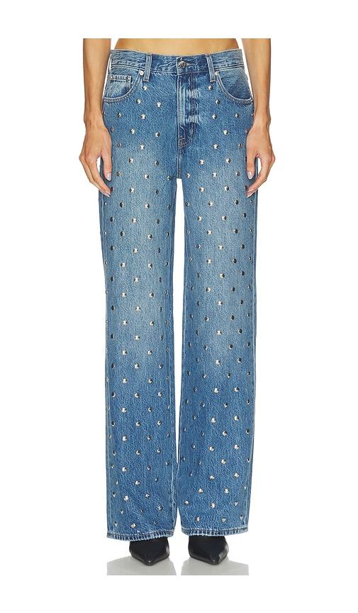 pistola hendrix high rise wide jeans in blue.