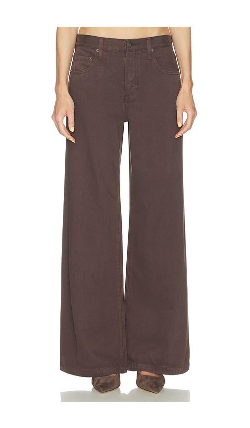 pistola jadyn low slung palazzo jeans in chocolate.