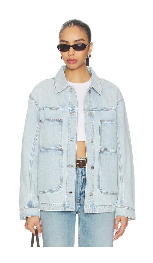 pistola karlee chore jacket in blue.