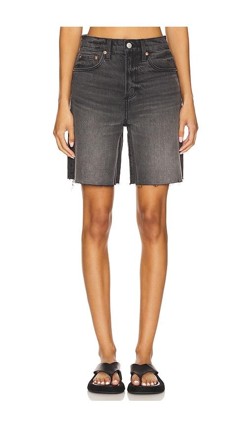 pistola kaylee high rise pinched loose short in black.