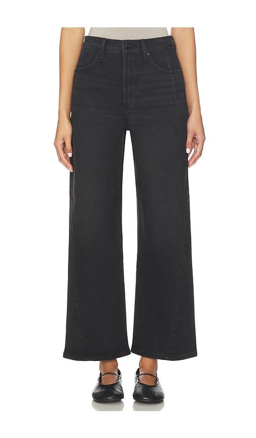 pistola kyra ankle high rise bowed jeans in black.