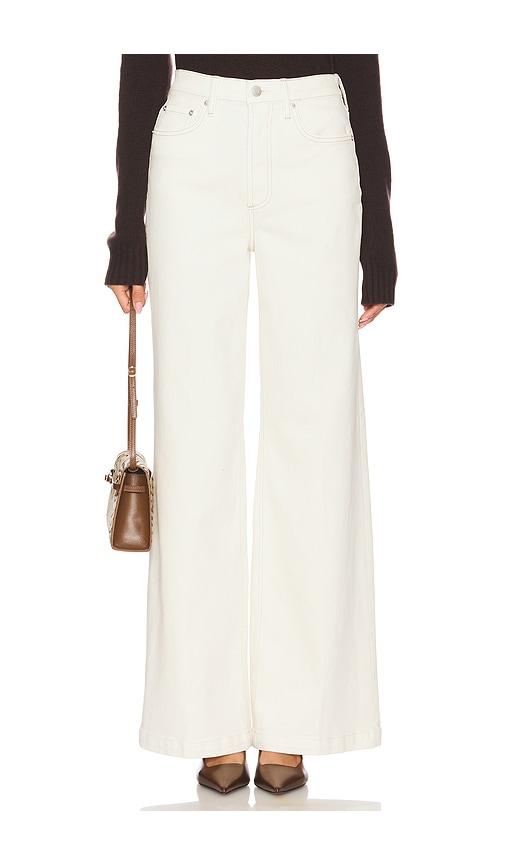 pistola lana high rise wide leg jeans in white.