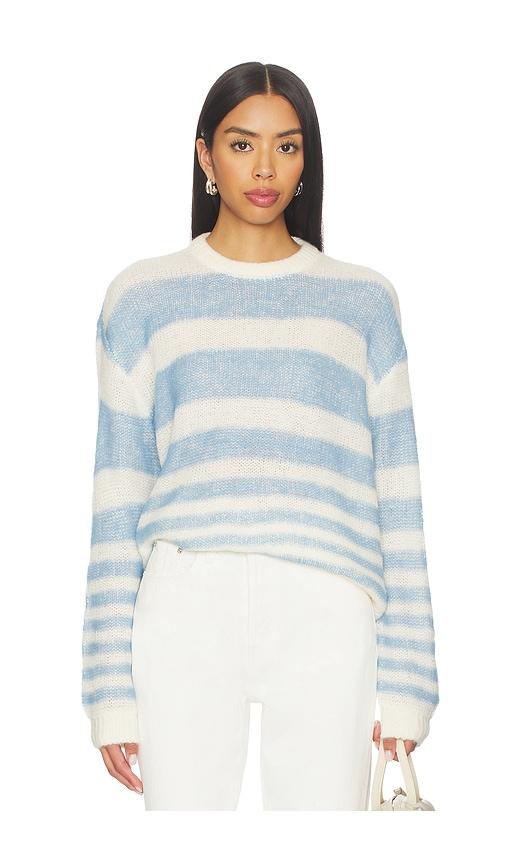 pistola moa striped bubble sweater in blue,white.