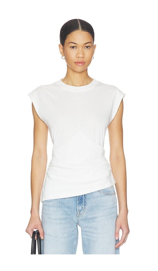 pistola nya draped tee shirt in white.