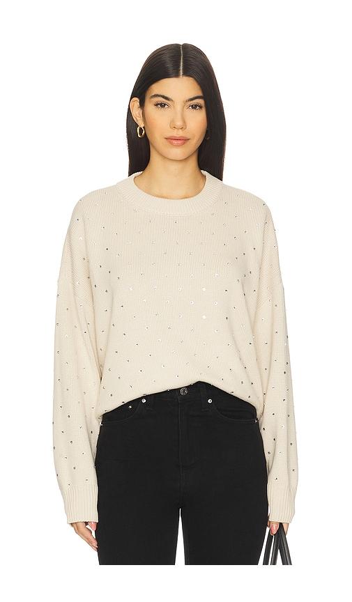 pistola steph crew neck sweater in ivory.