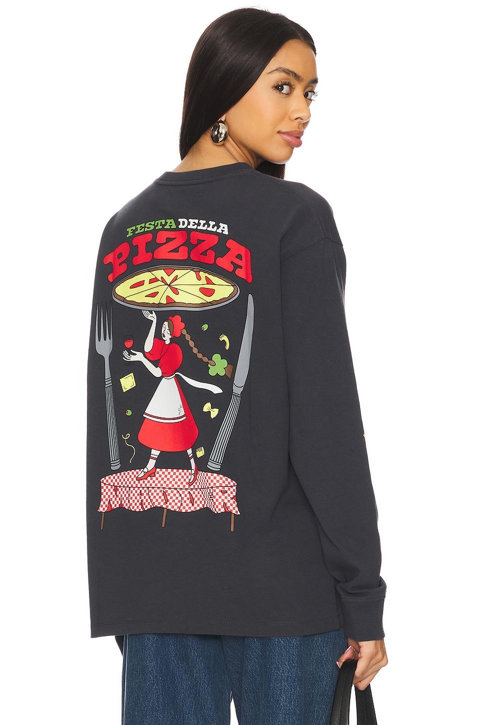 pizza party long sleeve washed tee